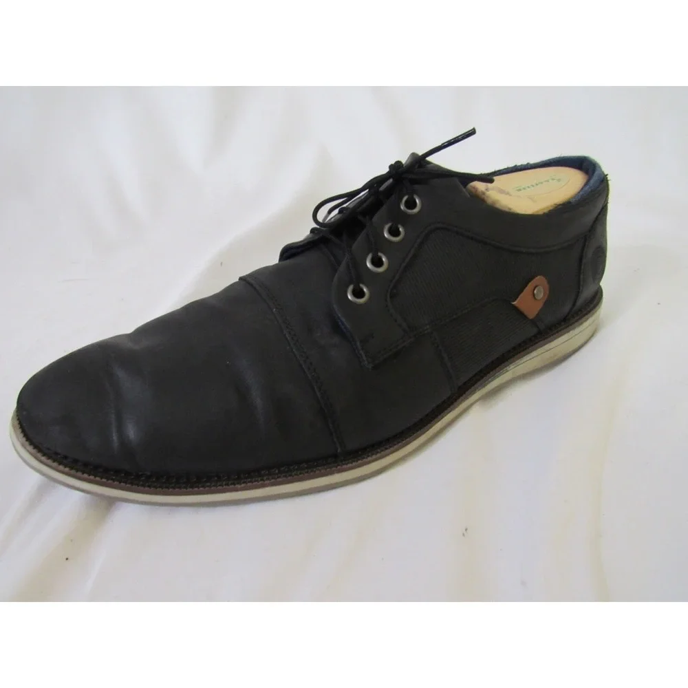 B-52 By BullBoxer Black Lace-Up Leather Oxford Dress Shoes Men's Size‎ 13
